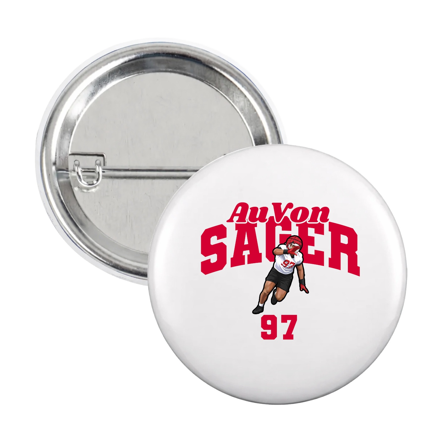 Game Day Button — Signature Arch in White