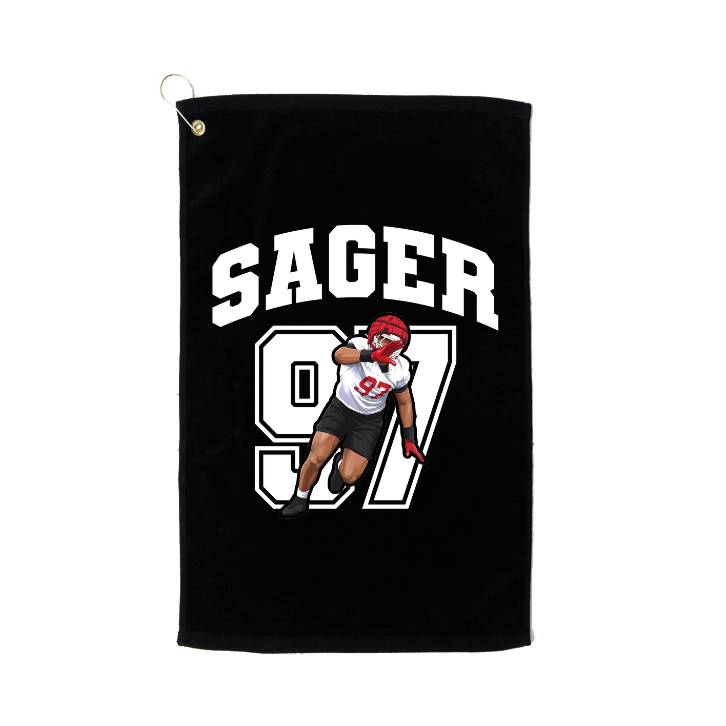 Golf Towel — Number in Black
