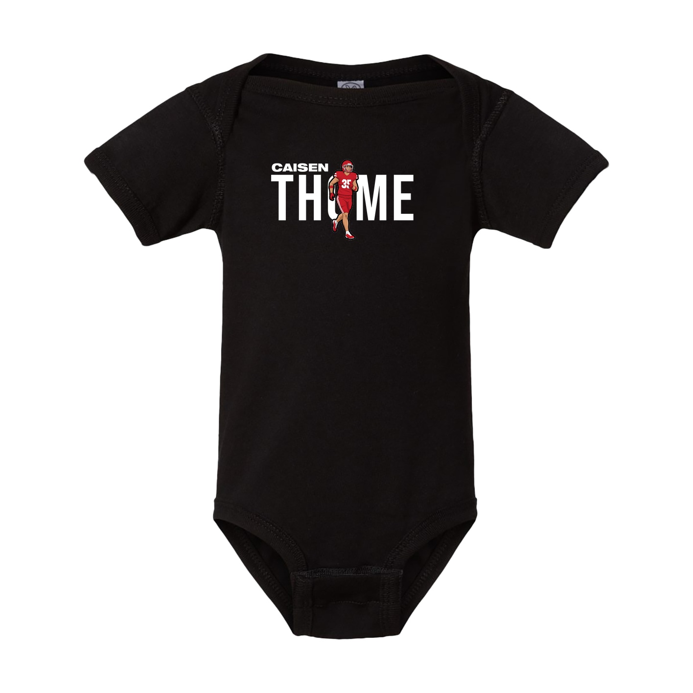 Baby Onesie — Player Name in Black