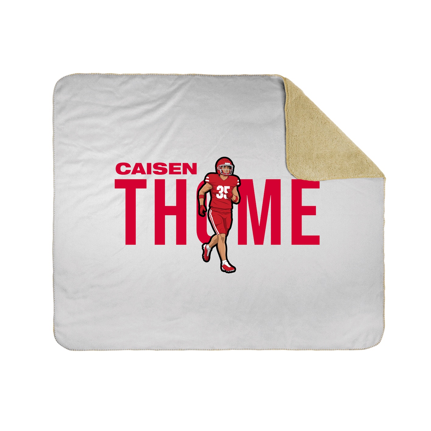 Throw Blanket — Player Name in White