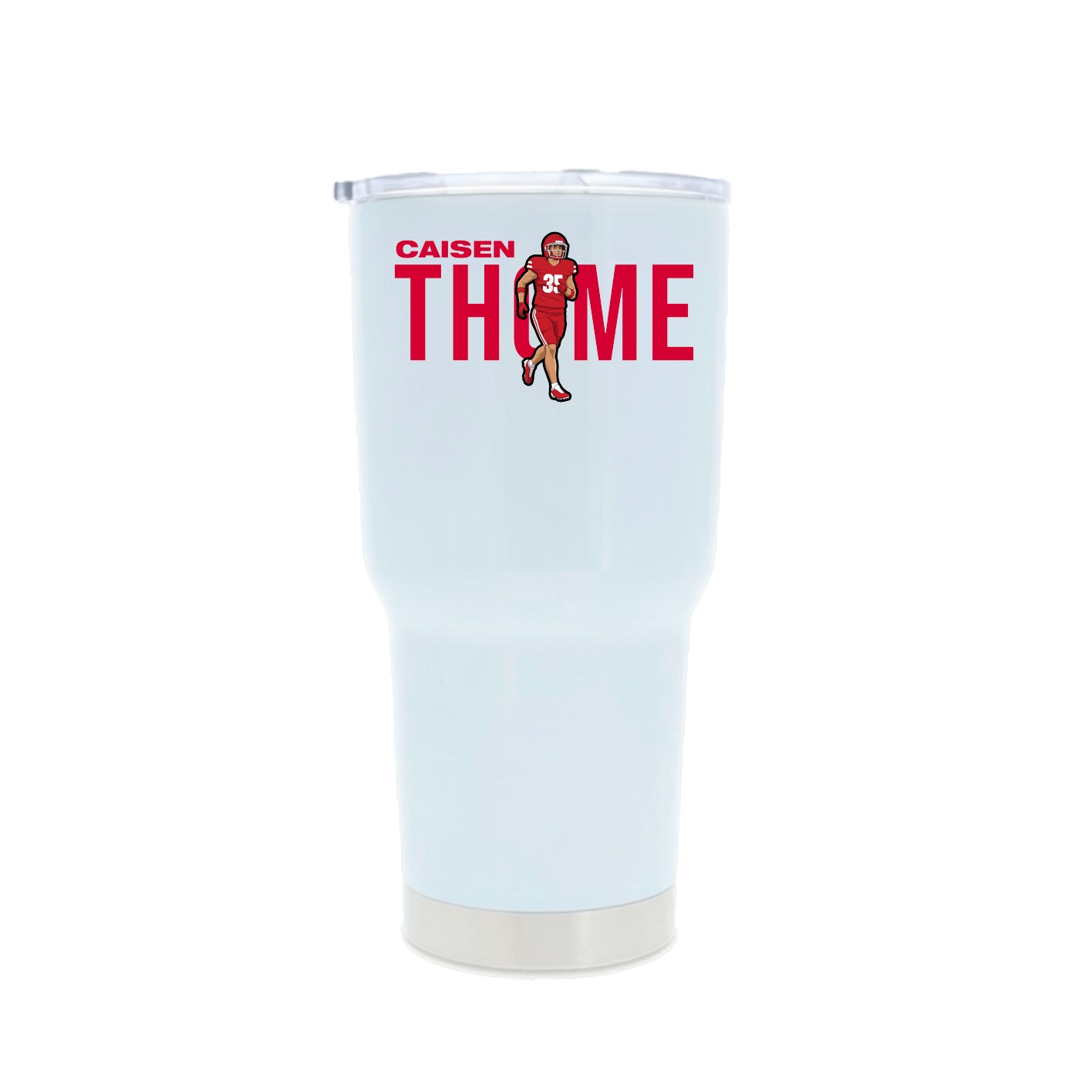 30oz Stainless Steel Tumbler — Player Name in White