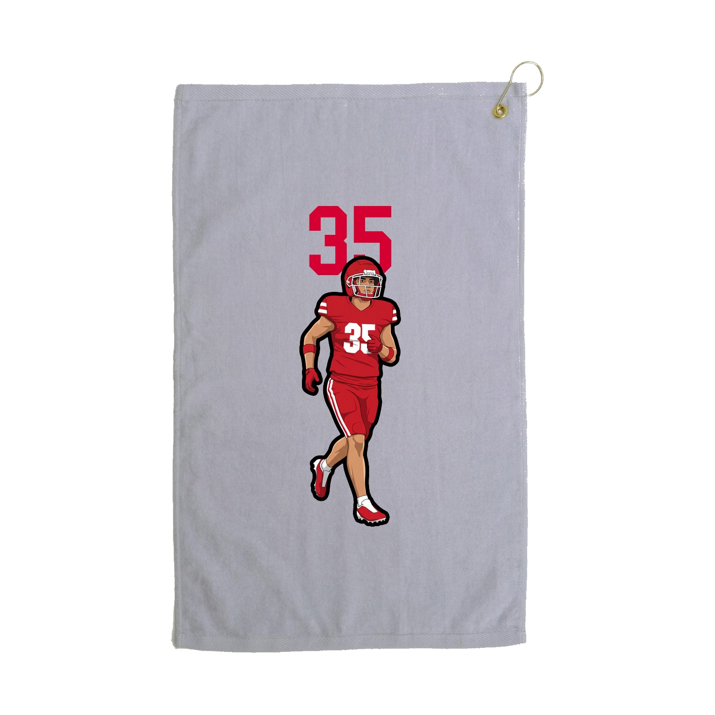 Golf Towel — Number Top in Grey