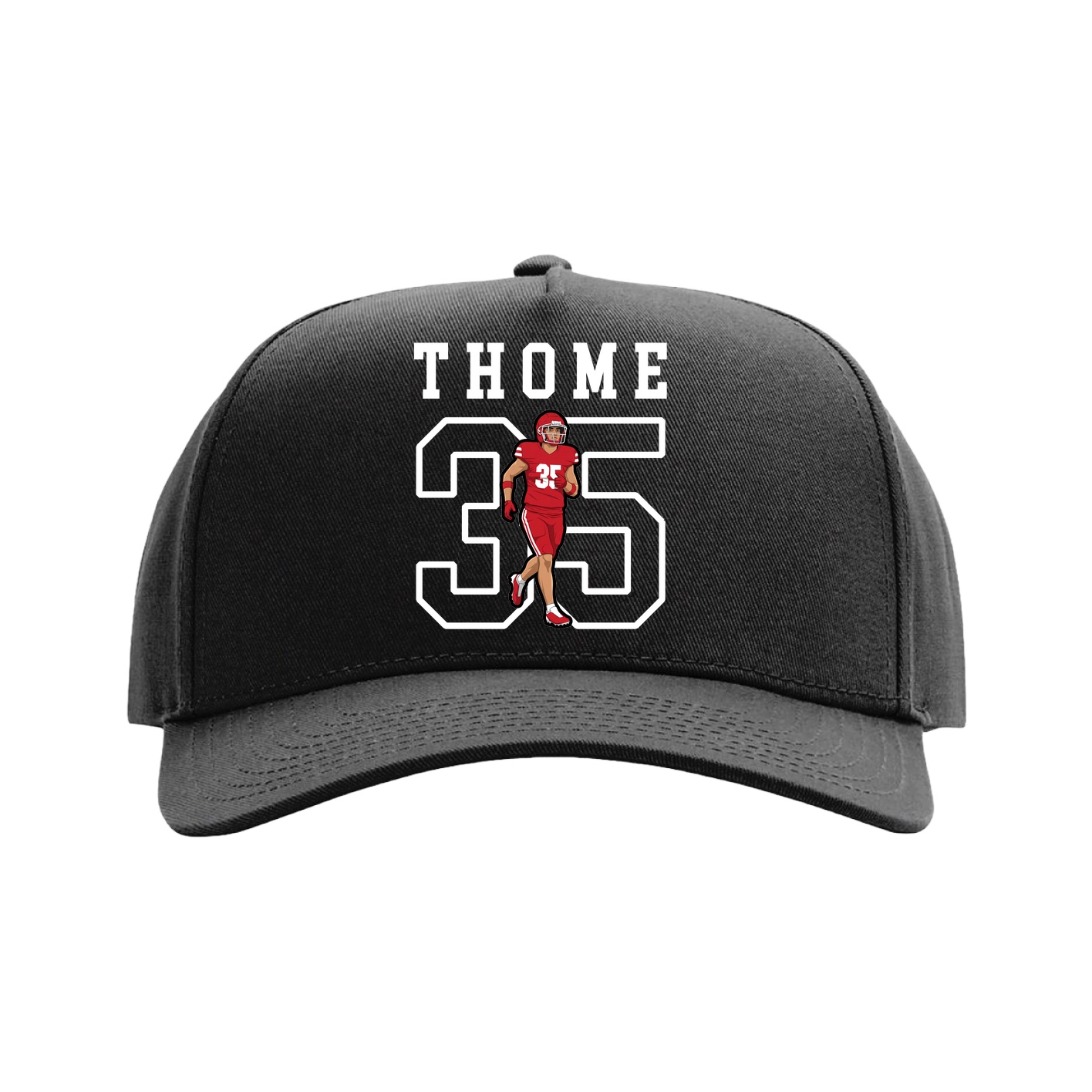 Full Fabric Five-Panel Champ Cap — Shirsey in Black