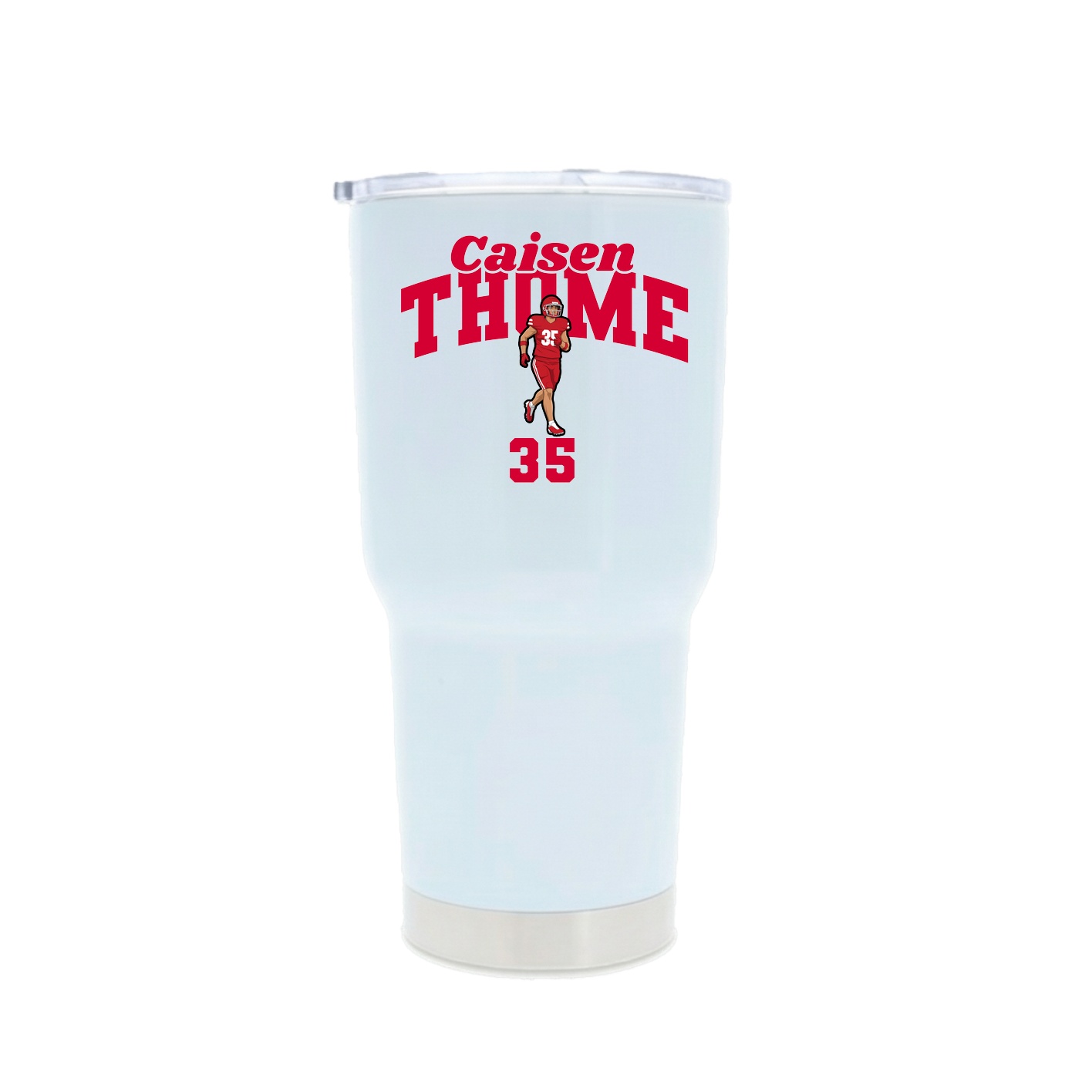 30oz Stainless Steel Tumbler — Signature Arch in White