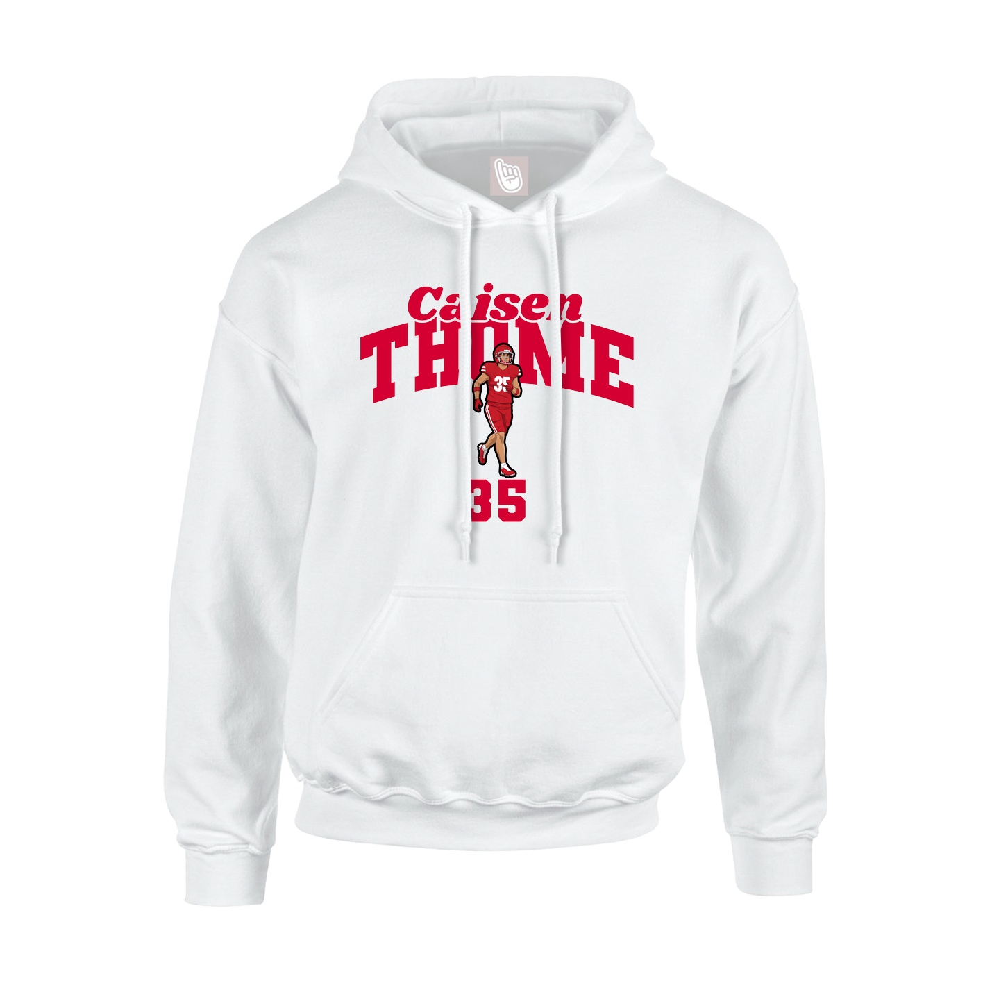Hoodie — Signature Arch in White