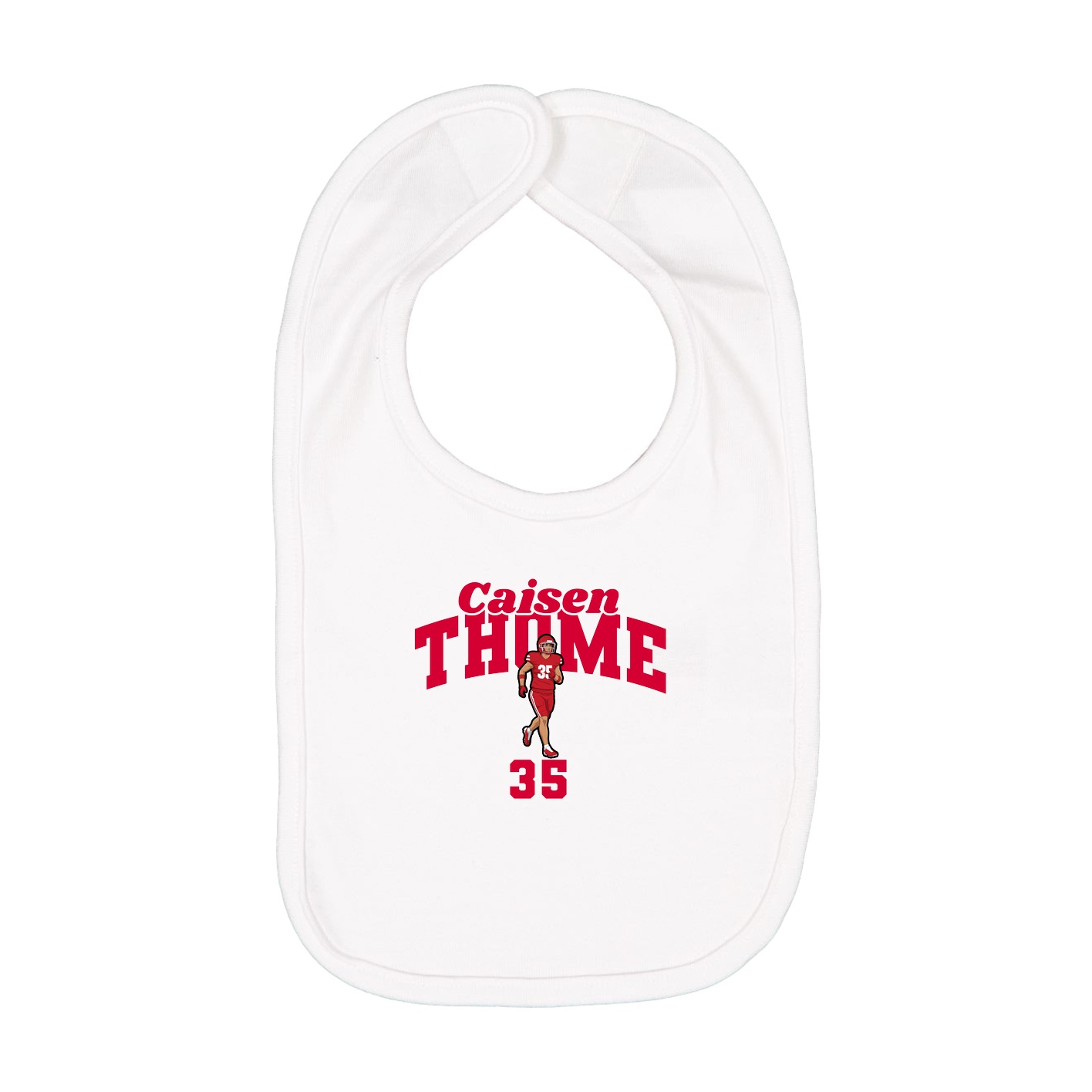 Infant Bib — Signature Arch in White