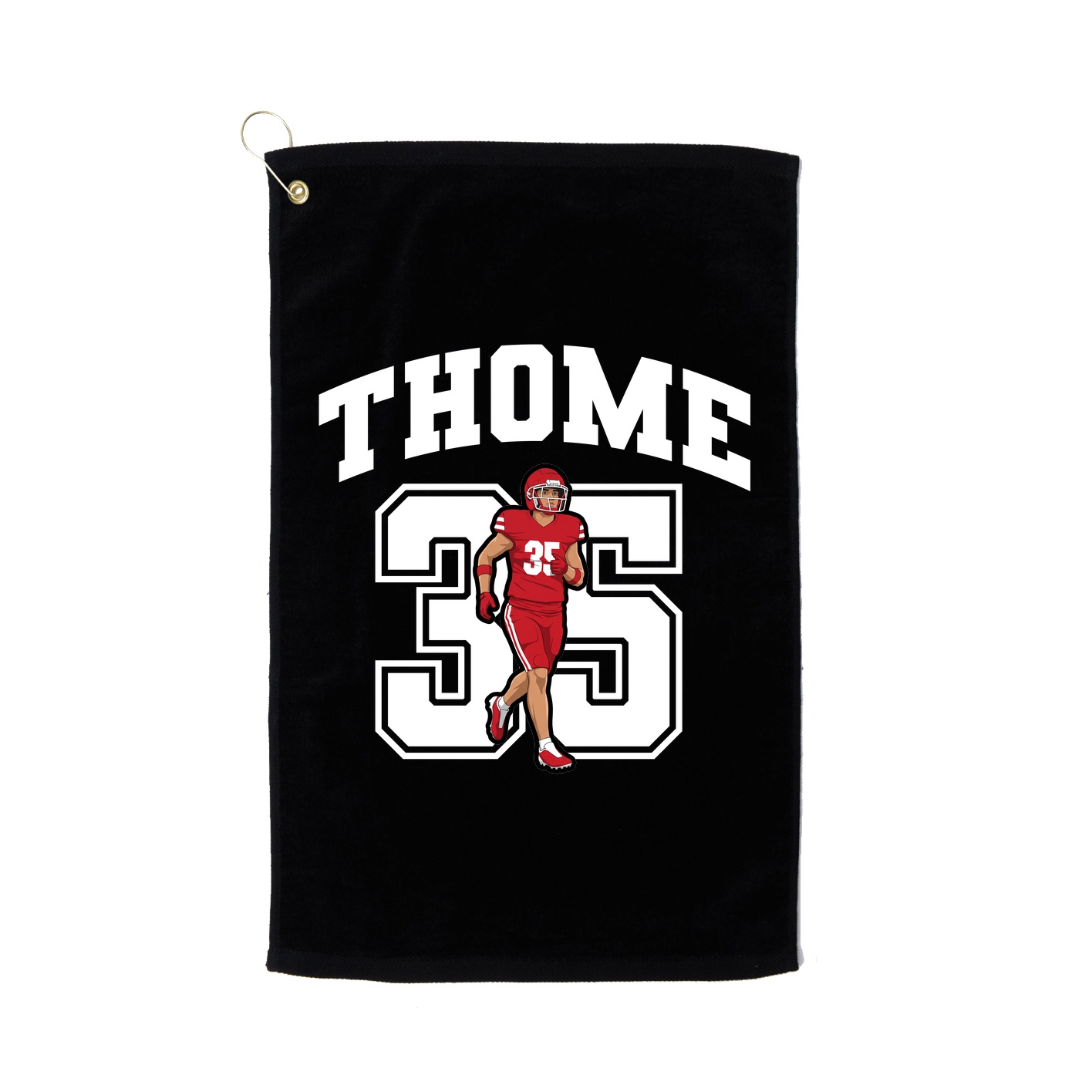 Golf Towel — Number in Black