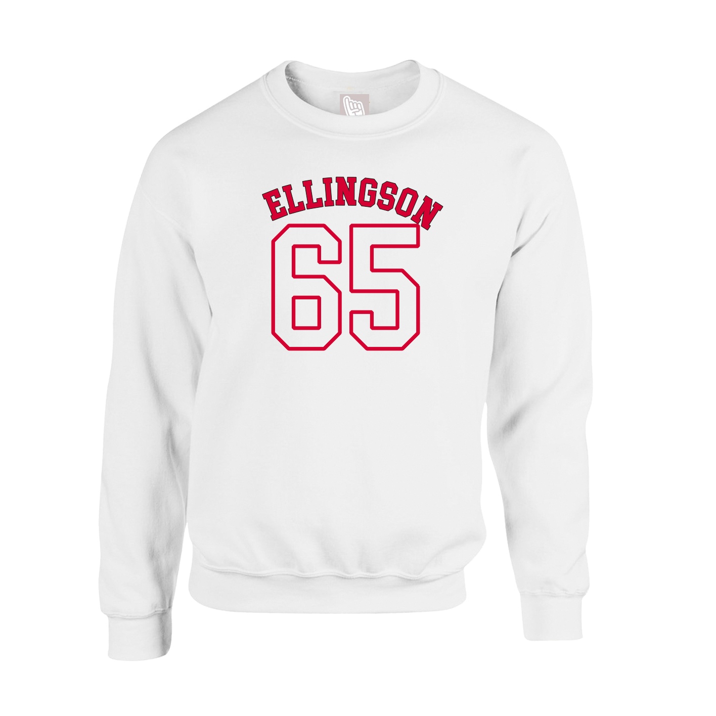 Fleece Crew — Shirsey Arch in White
