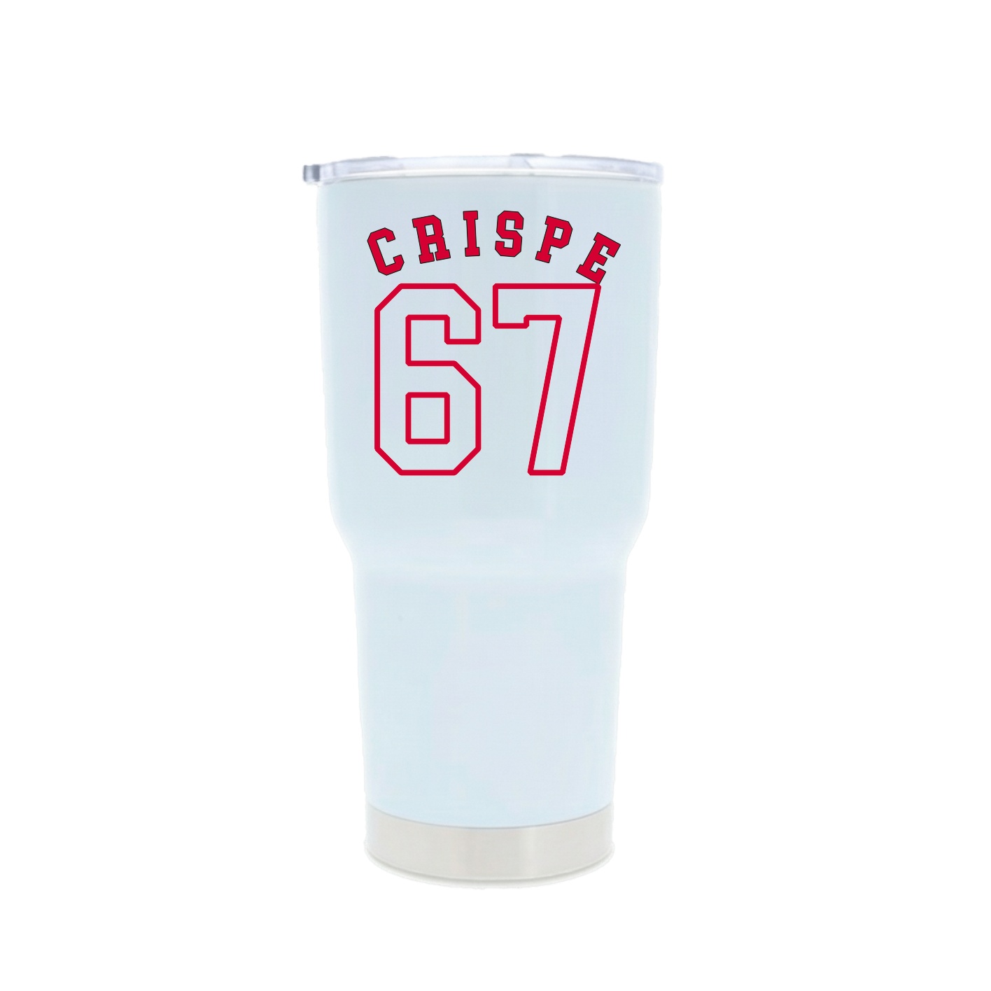 30oz Stainless Steel Tumbler — Shirsey Arch in White