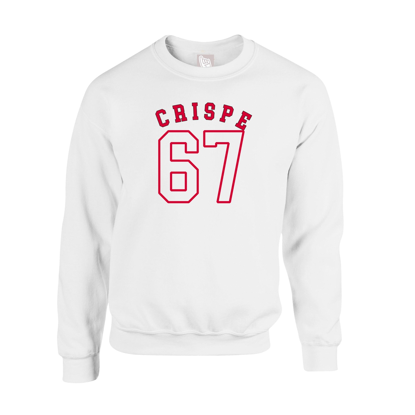 Fleece Crew — Shirsey Arch in White