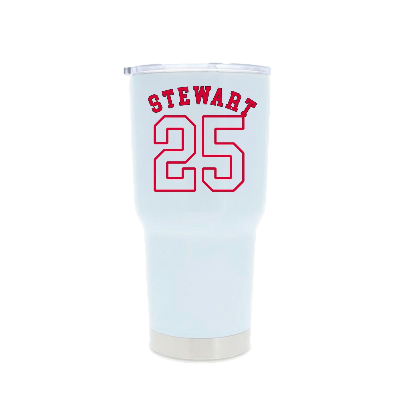 30oz Stainless Steel Tumbler — Shirsey Arch in White