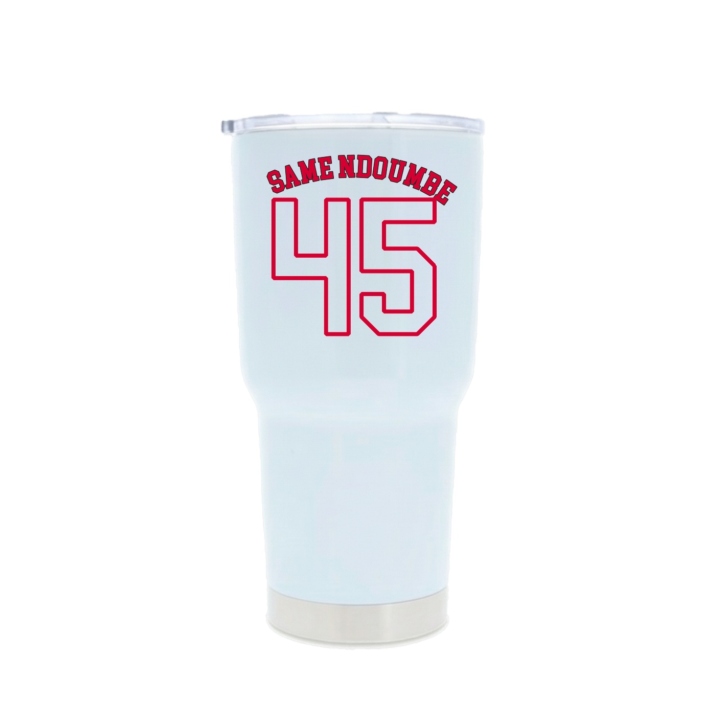 30oz Stainless Steel Tumbler — Shirsey Arch in White