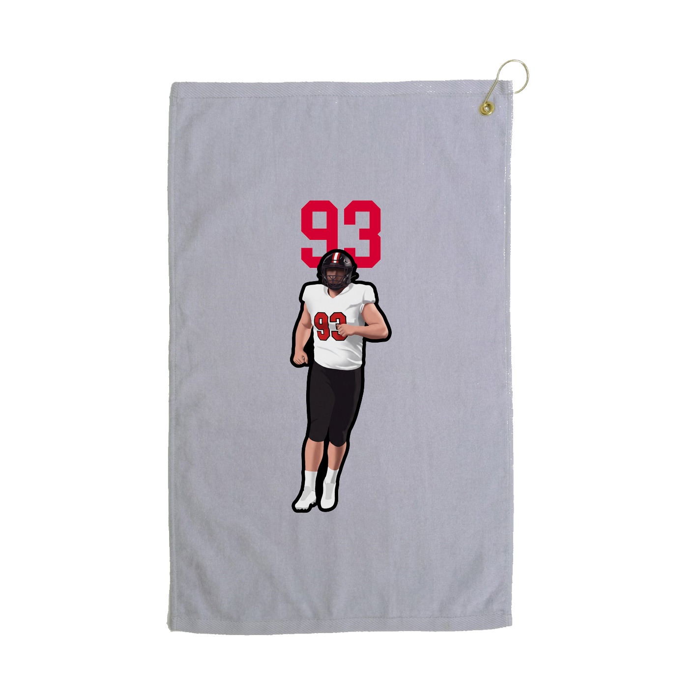 Golf Towel — Number Top in Grey