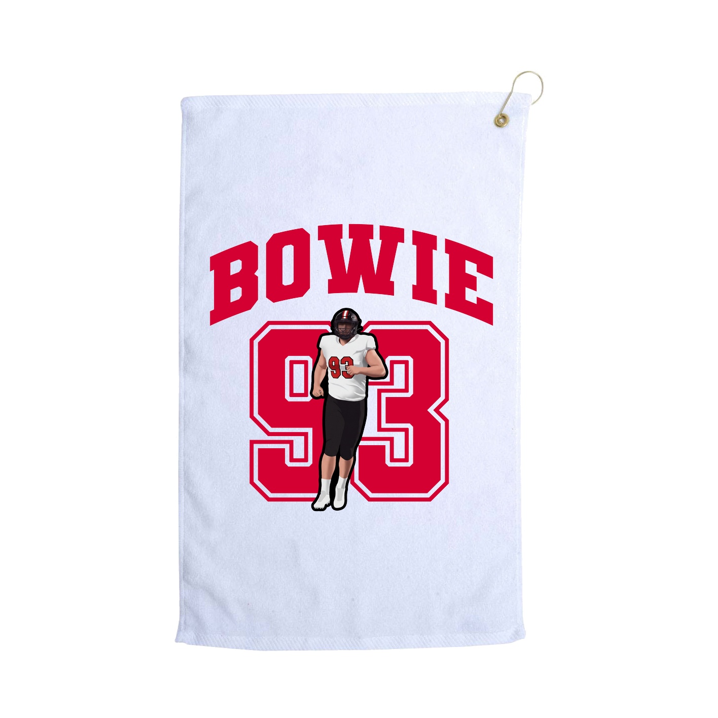 Golf Towel — Number in White