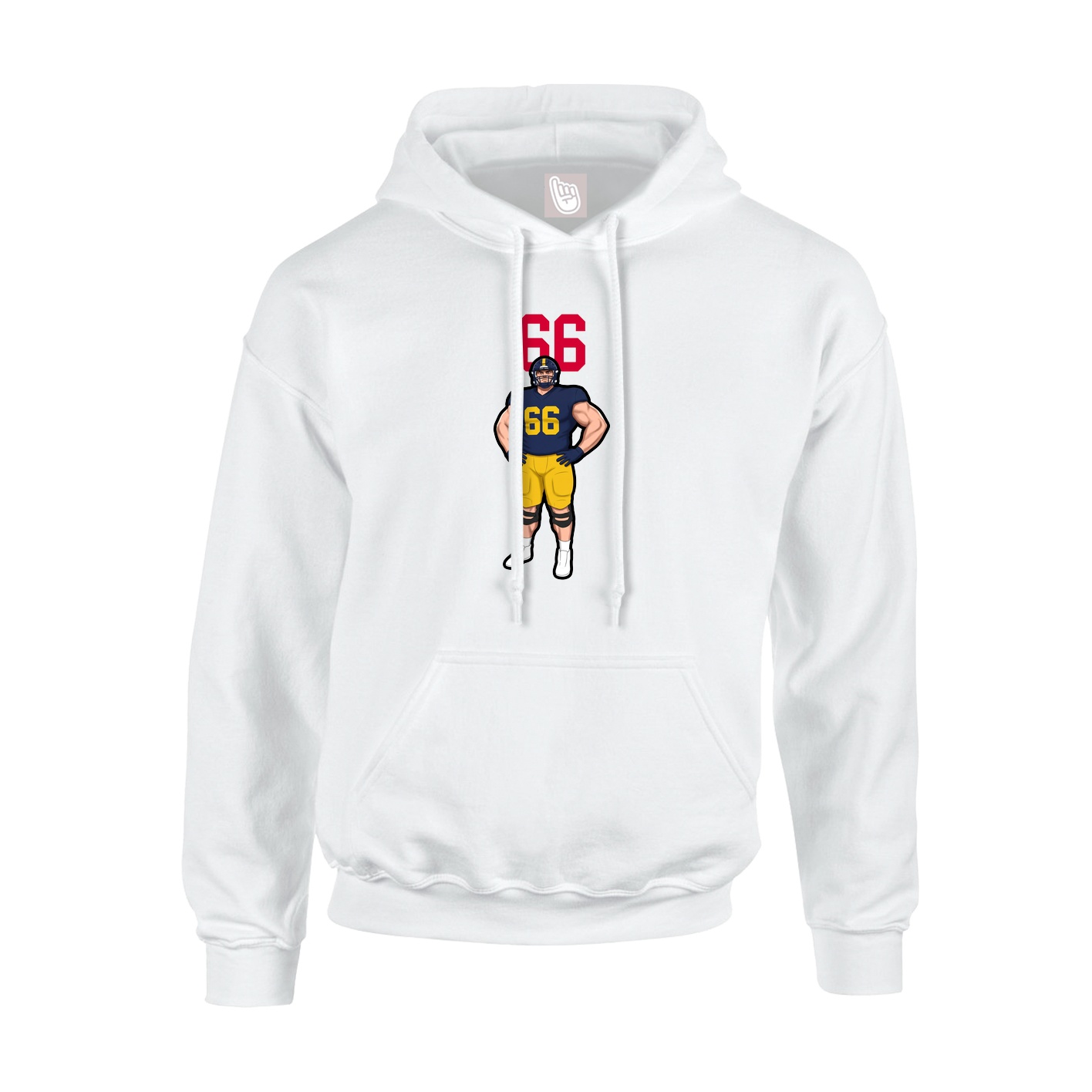 Hoodie — Number Top in White