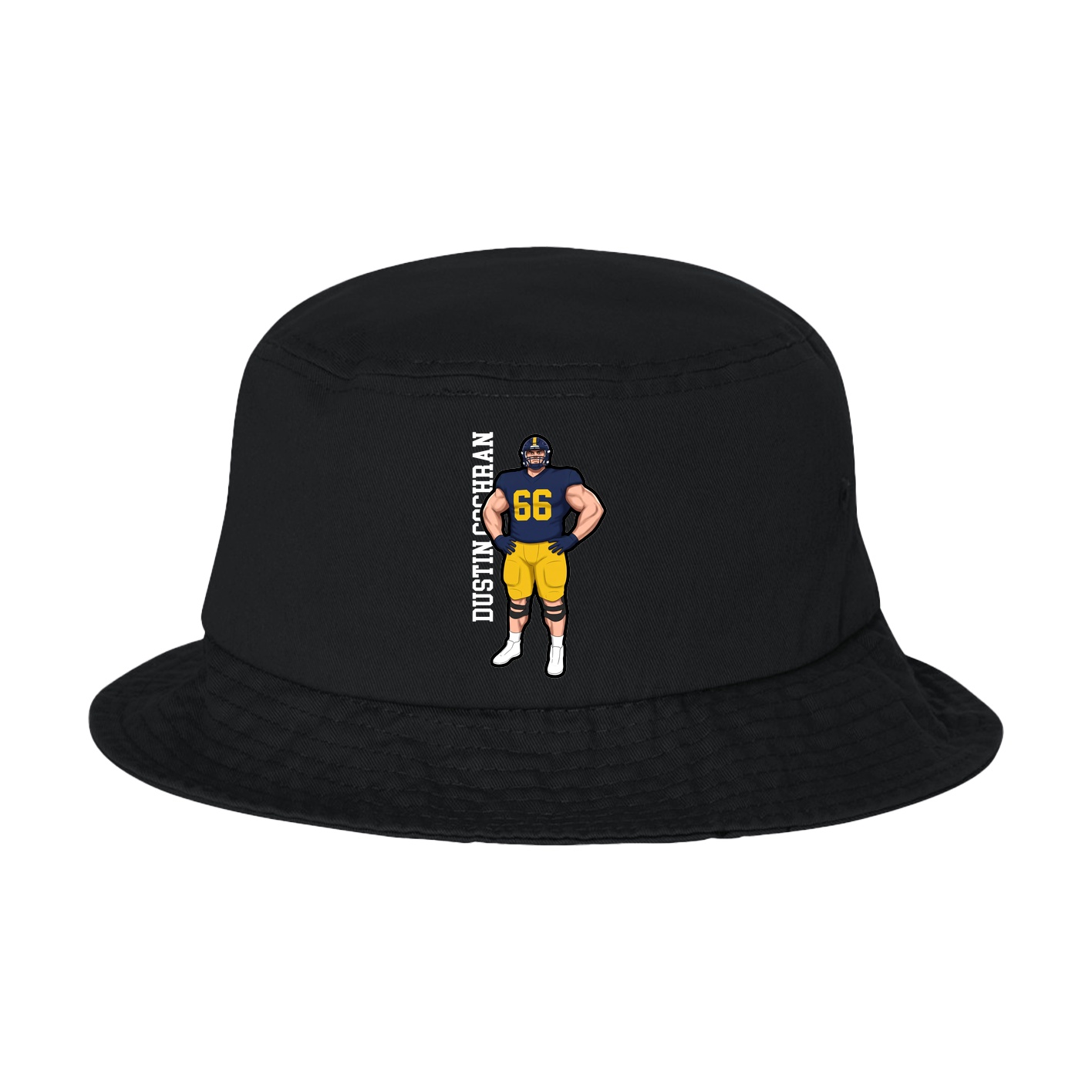 Bucket Cap — Name Vertical in Black