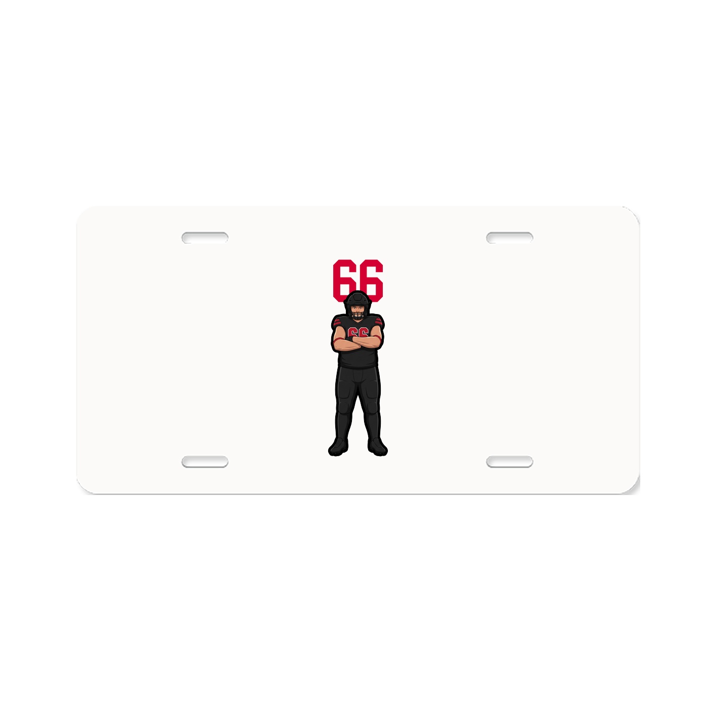 License Plate — Number Top in Classic
