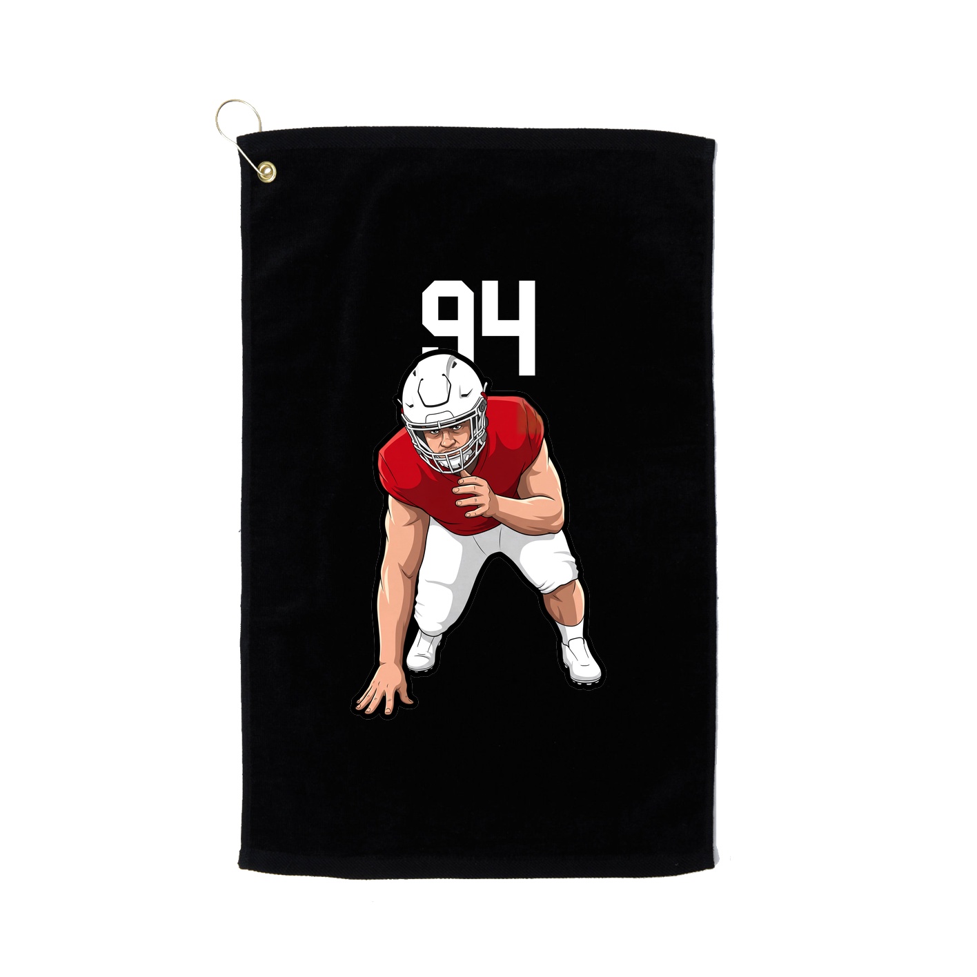 Golf Towel — Number Top in Black