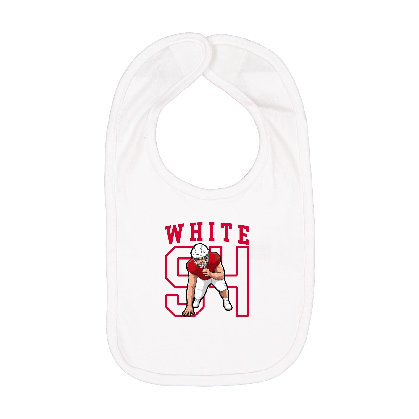 Infant Bib — Shirsey in White