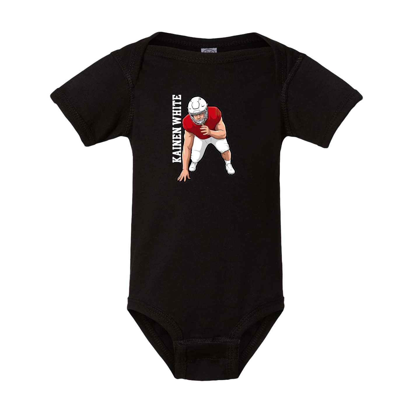 Baby Onesie — Name Vertical in Black