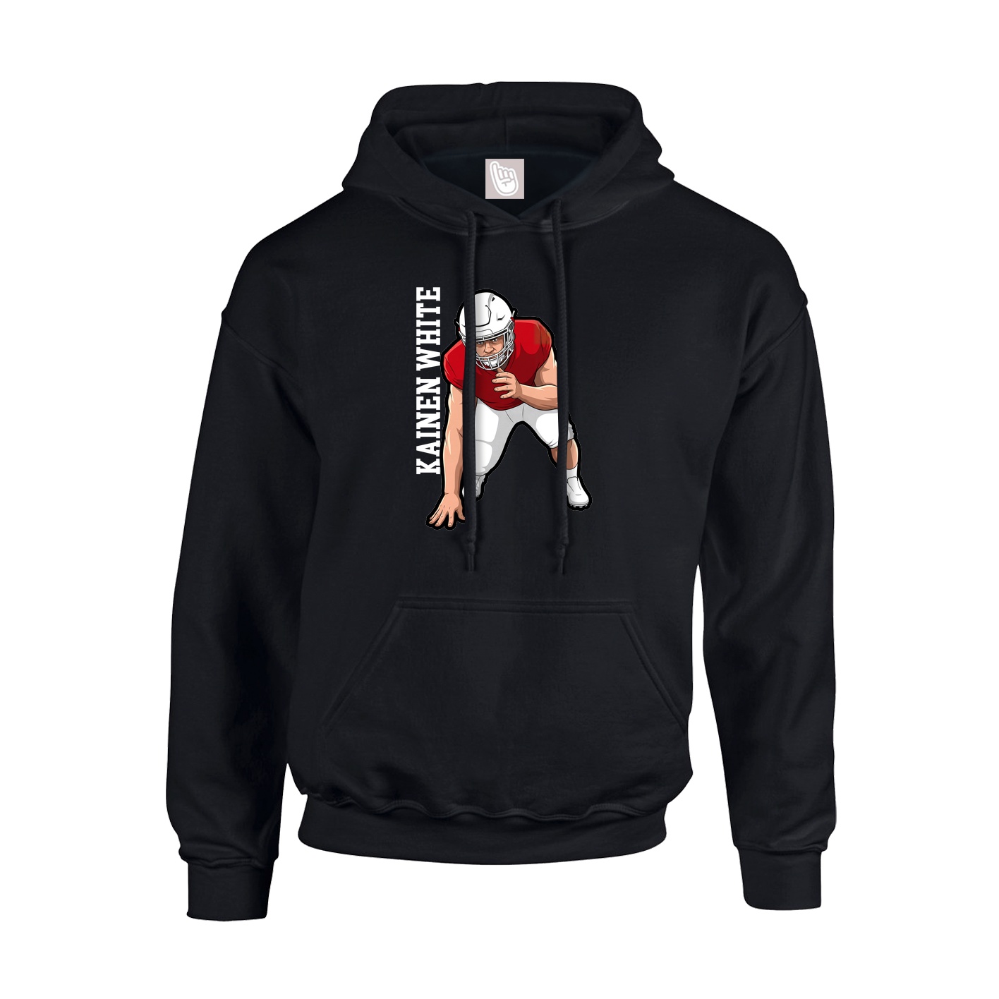 Hoodie — Name Vertical in Black