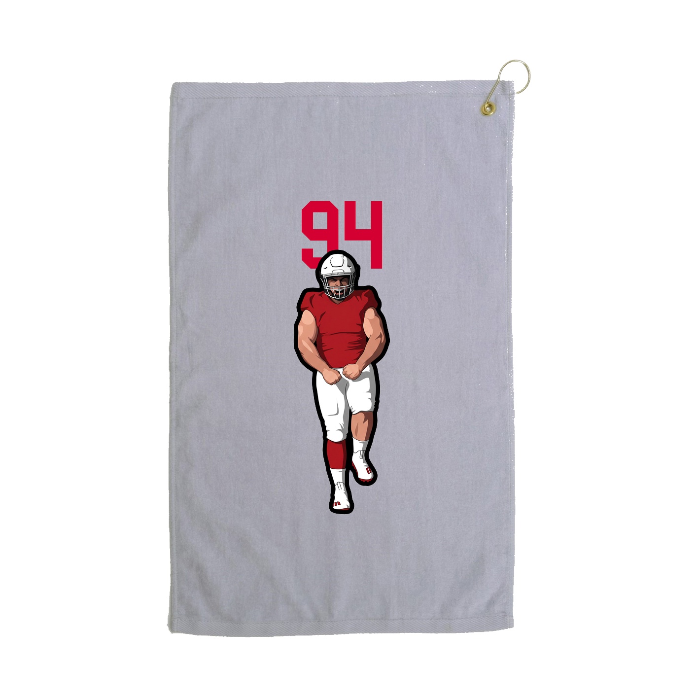 Golf Towel — Number Top in Grey
