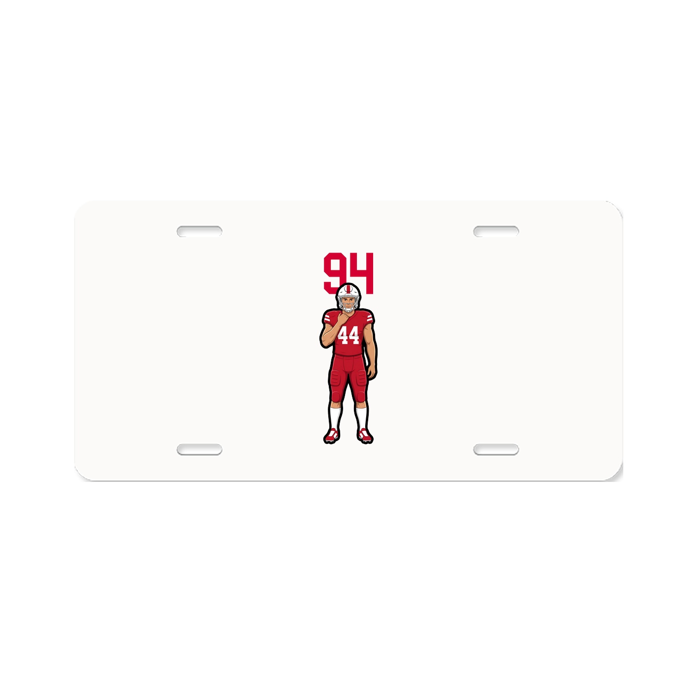 License Plate — Number Top in Classic