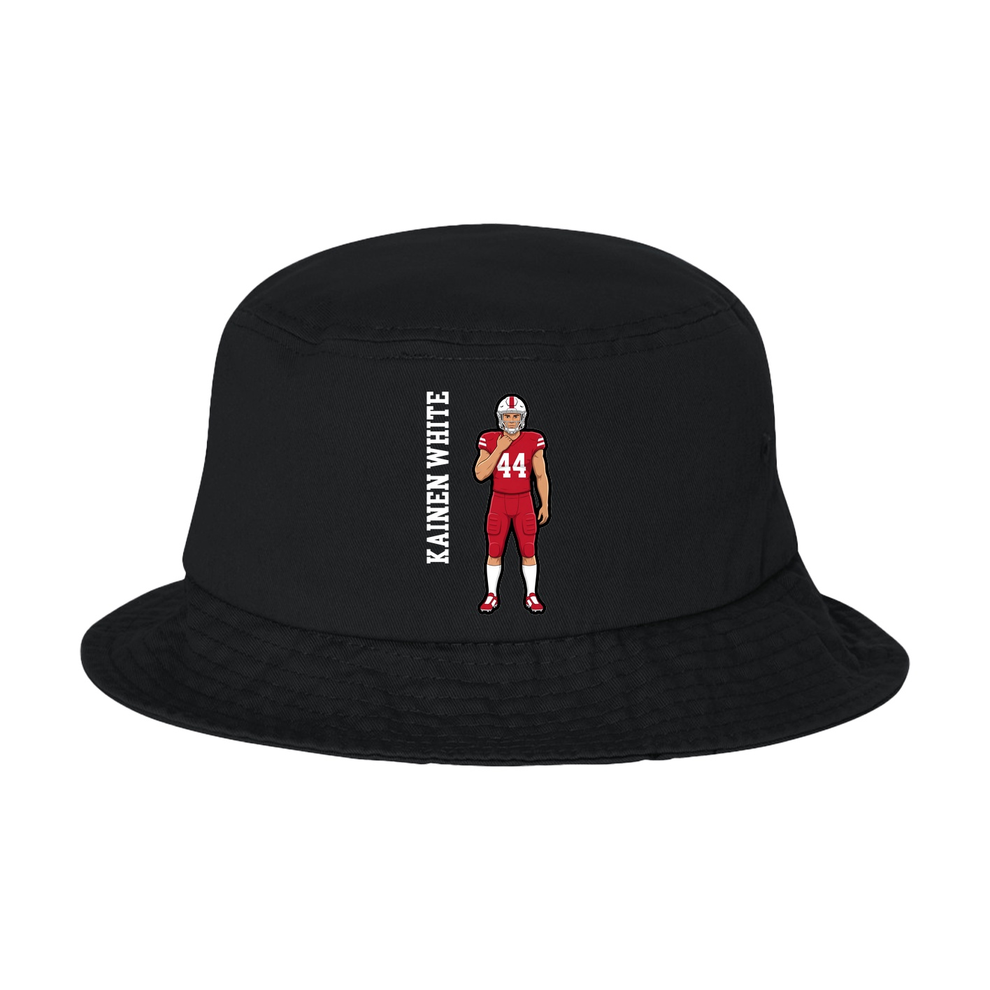 Bucket Cap — Name Vertical in Black