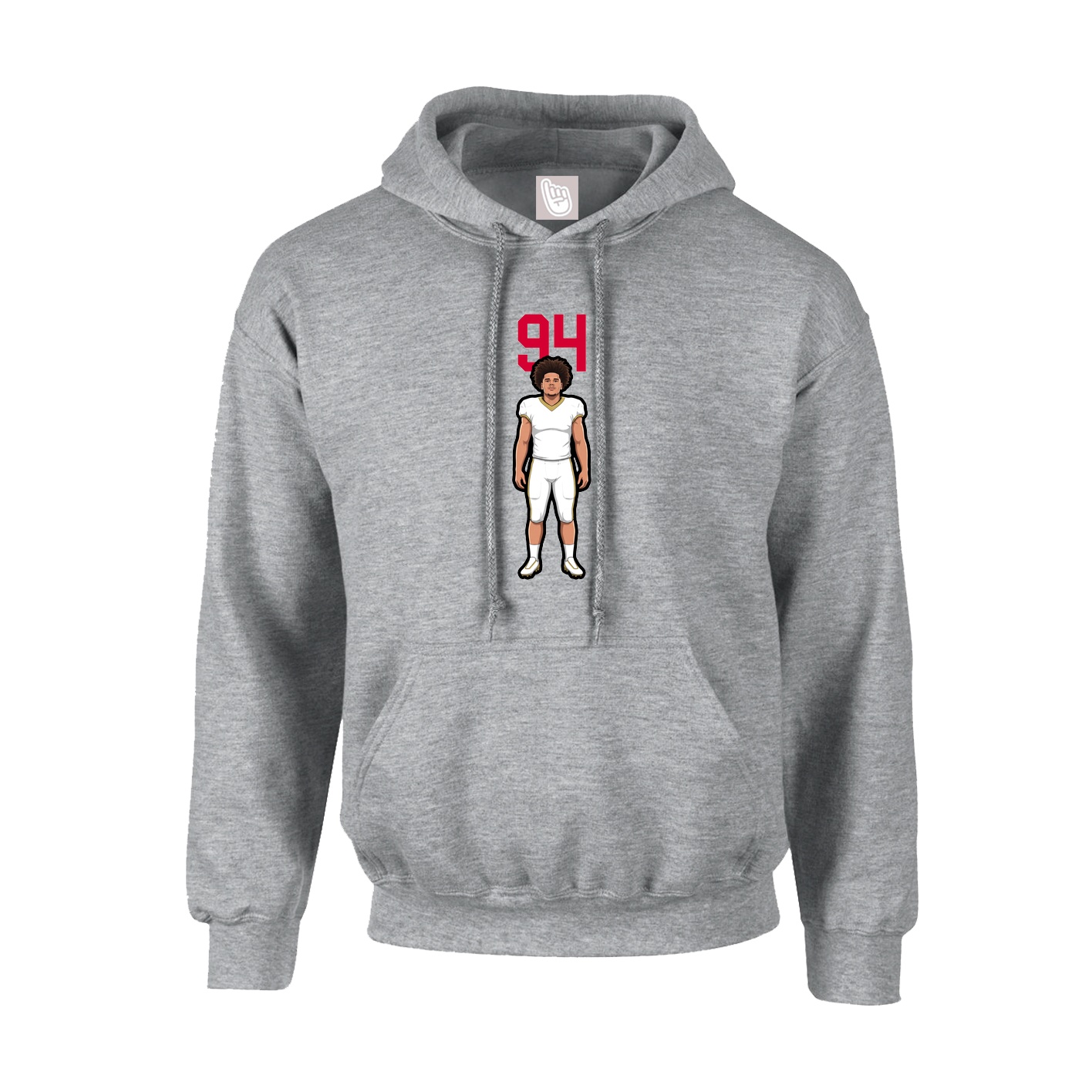 Youth Hoodie — Number Top in Grey