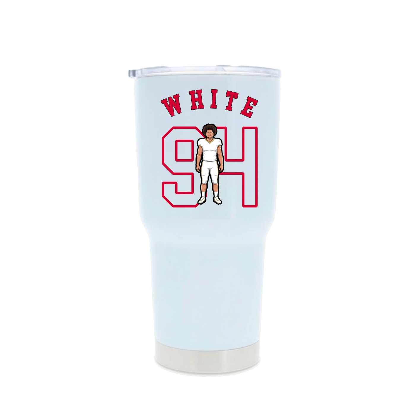 30oz Stainless Steel Tumbler — Shirsey Arch in White