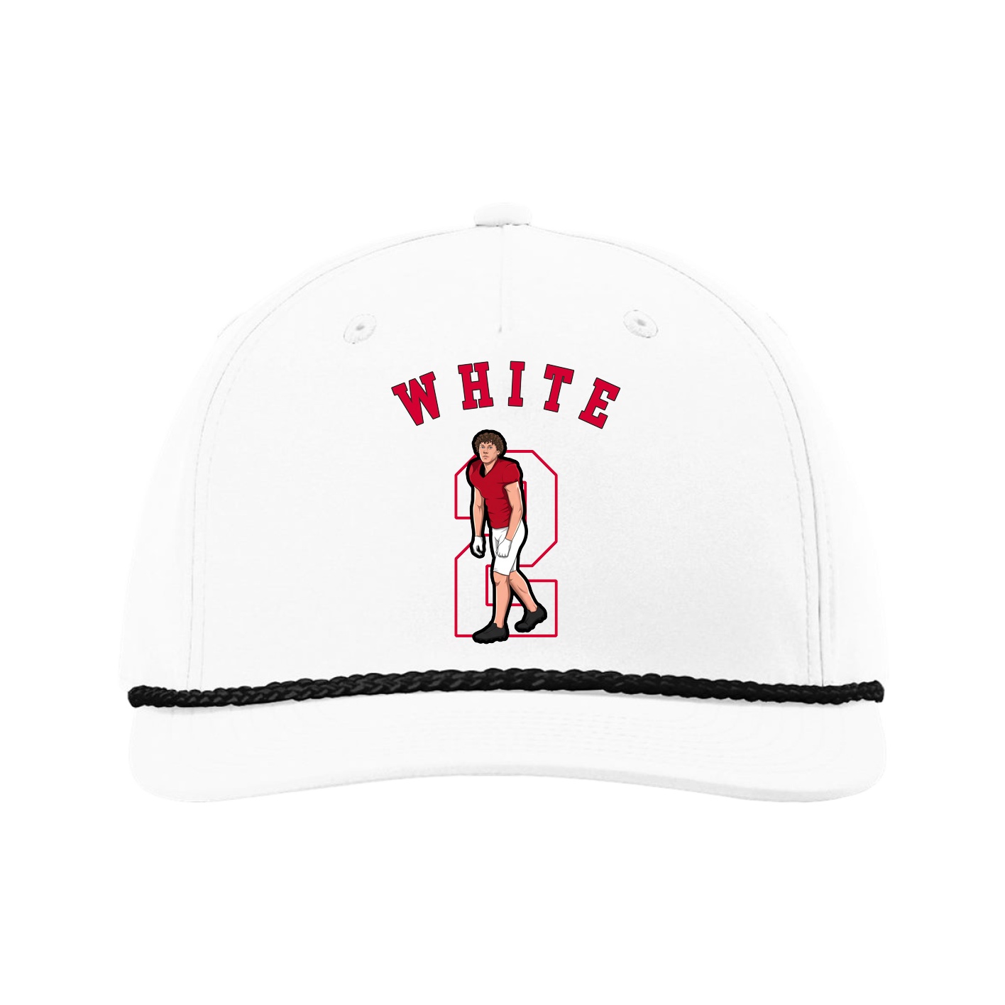 Five-Panel Classic Rope Cap — Shirsey Arch in White