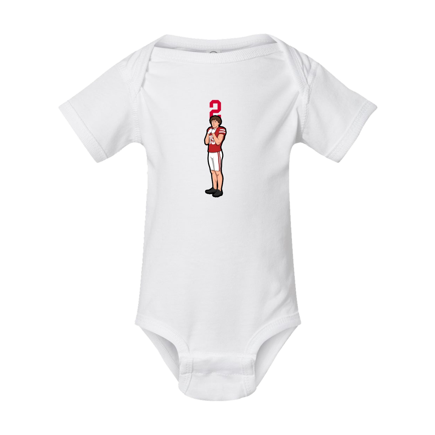 Baby Onesie — Number Top in White
