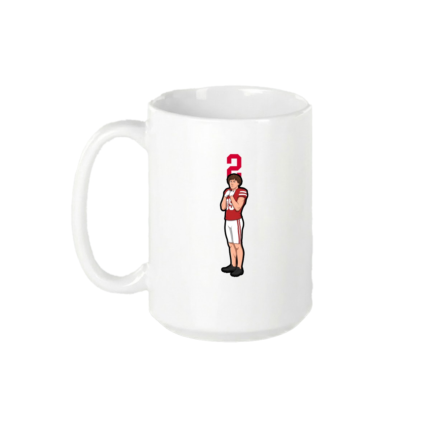 15oz Coffee Mug — Number Top in White