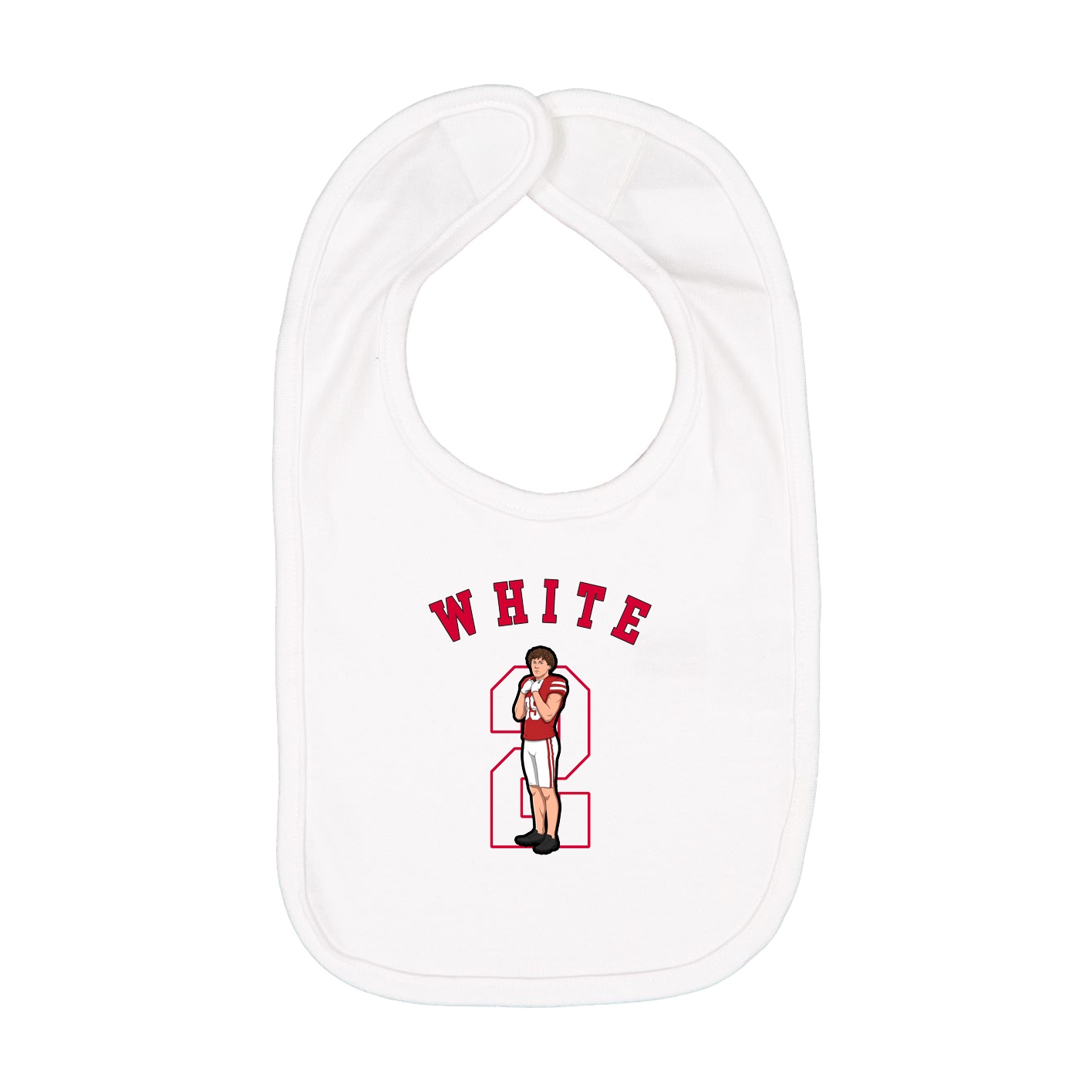 Infant Bib — Shirsey Arch in White