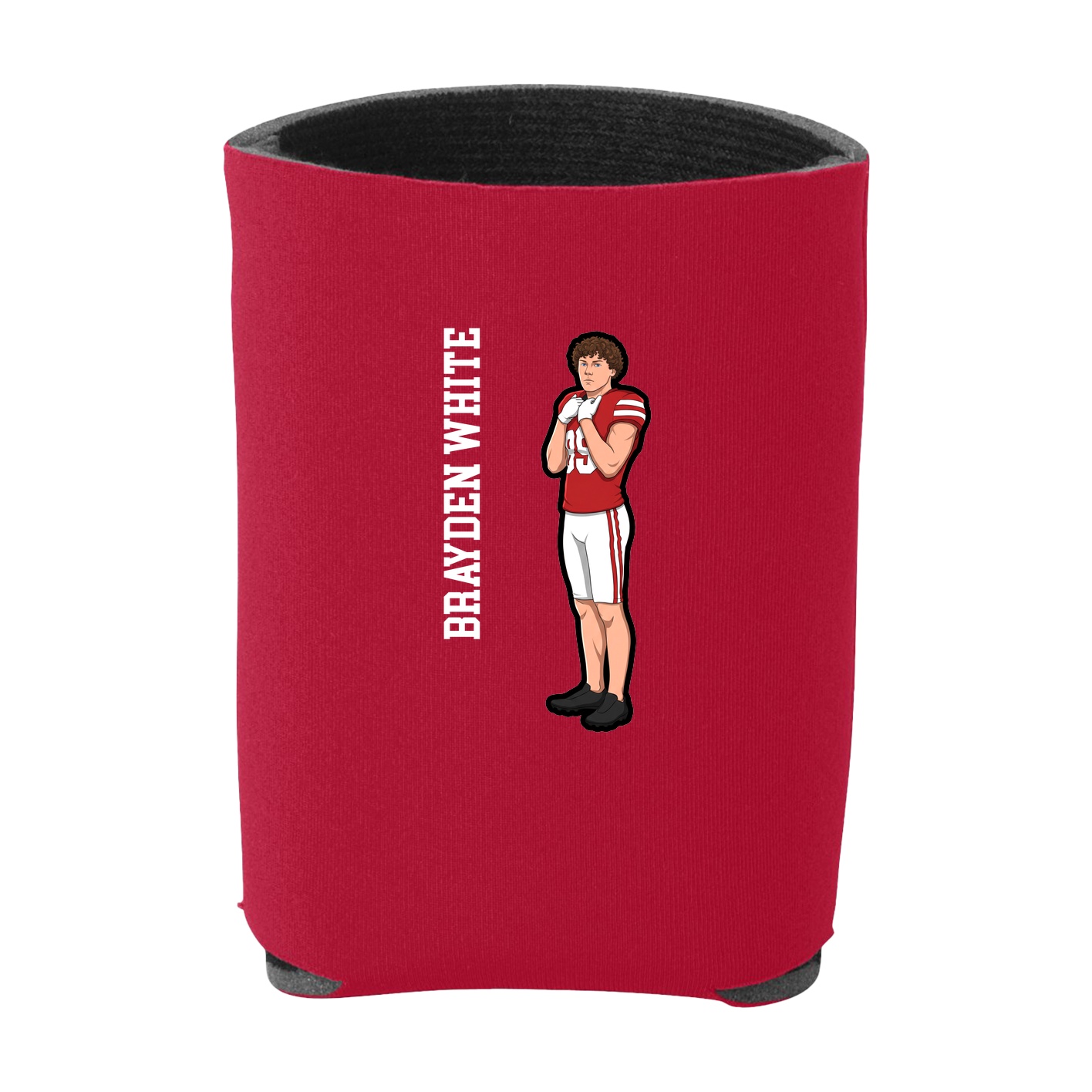 Can Holder — Name Vertical in Red