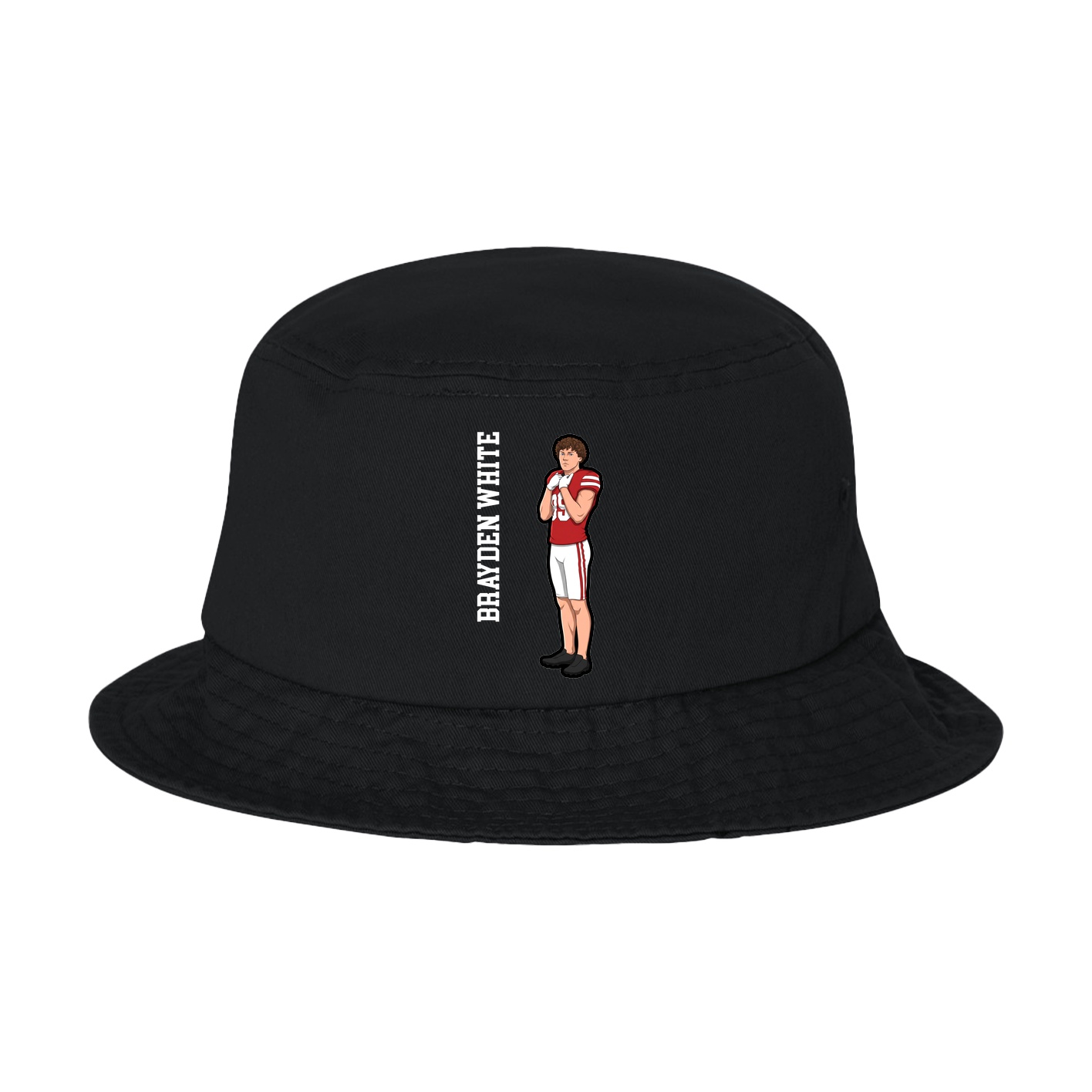 Bucket Cap — Name Vertical in Black