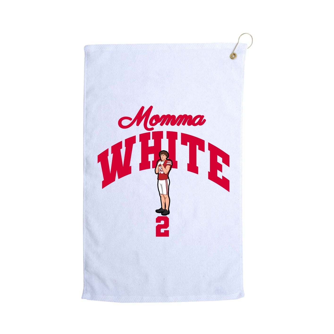 Golf Towel — Mothers Day Arch in White