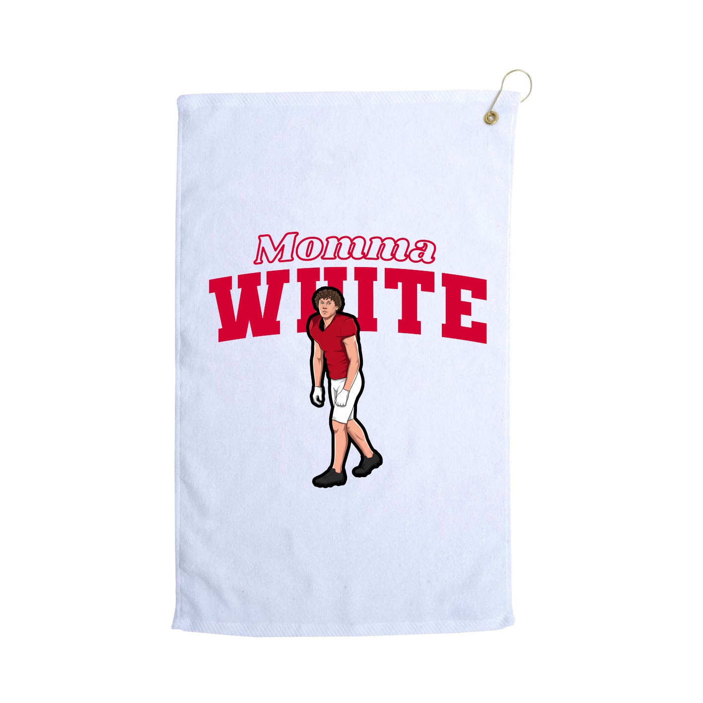 Golf Towel — Mothers Day Block in White
