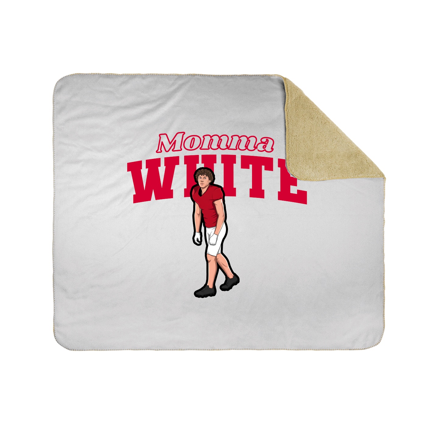 Throw Blanket — Mothers Day Block in White