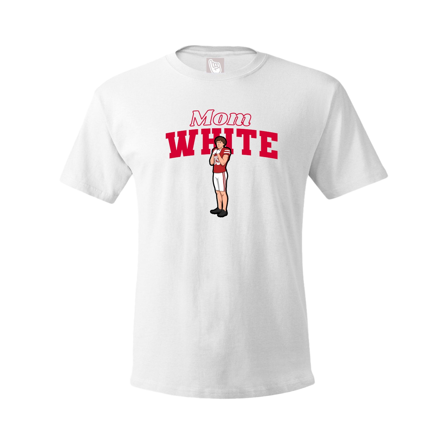 Youth Tee — Mothers Day Block in White