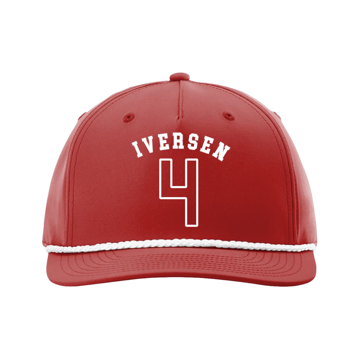Five-Panel Classic Rope Cap — Shirsey Arch in Red