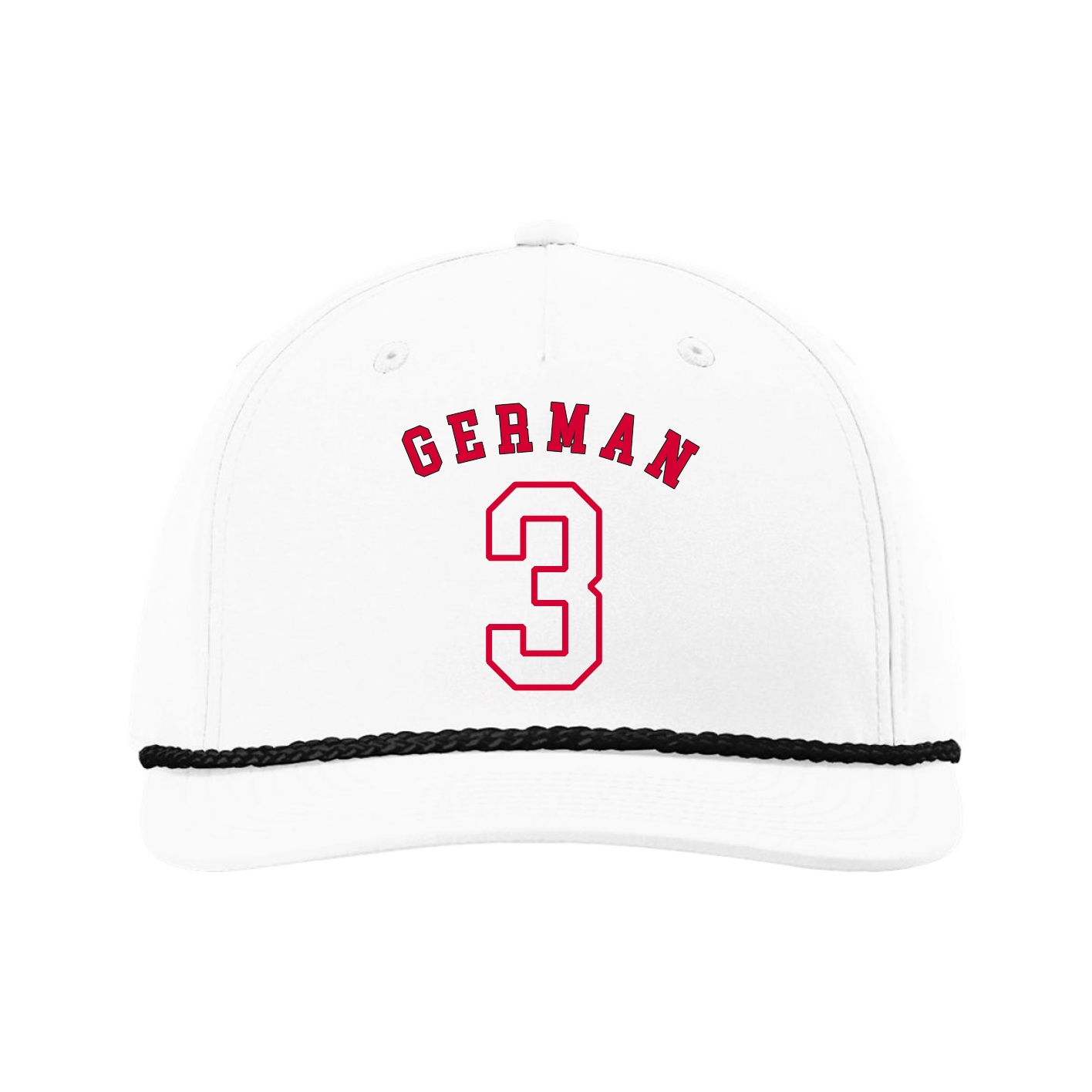 Five-Panel Classic Rope Cap — Shirsey Arch in White