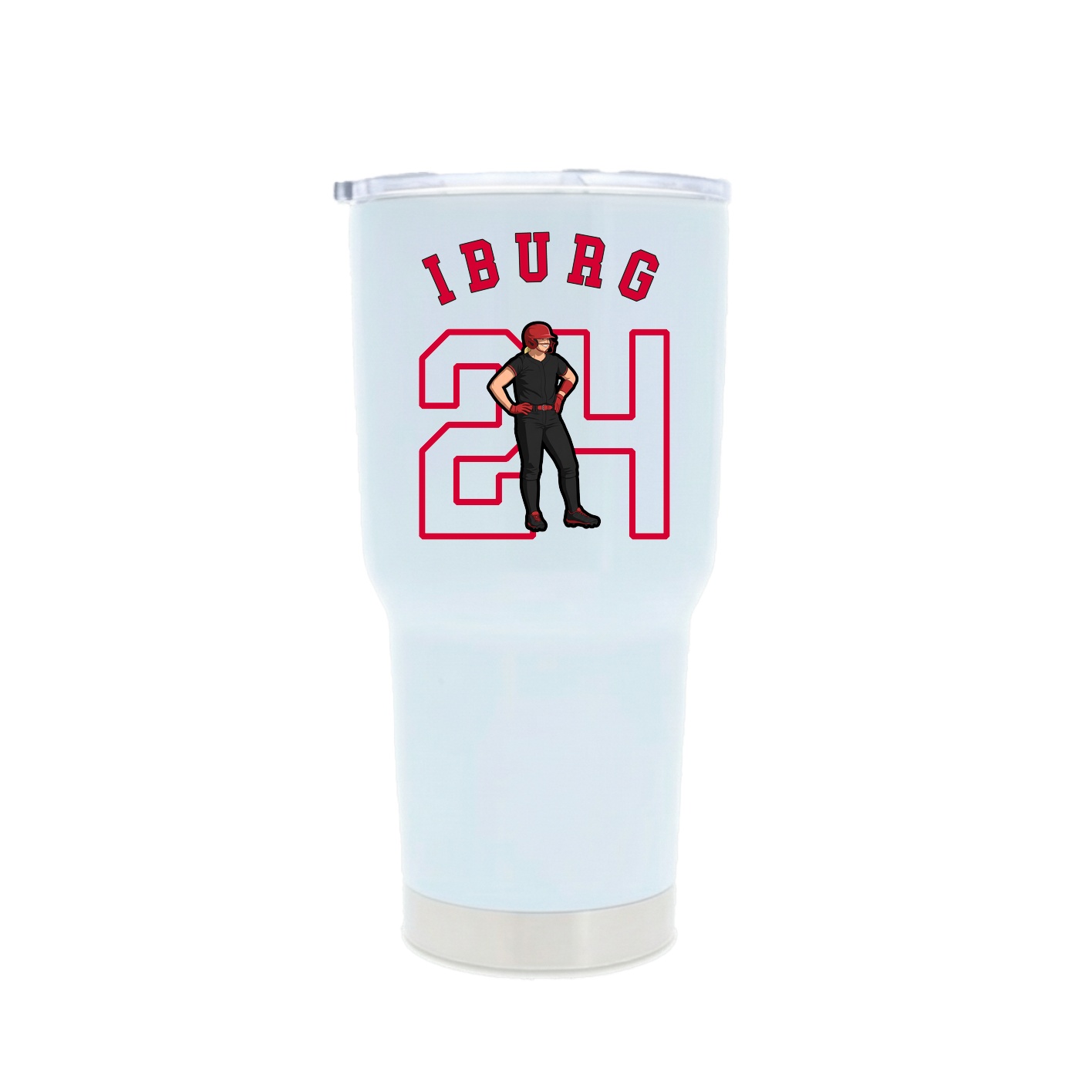 30oz Stainless Steel Tumbler — Shirsey Arch in White