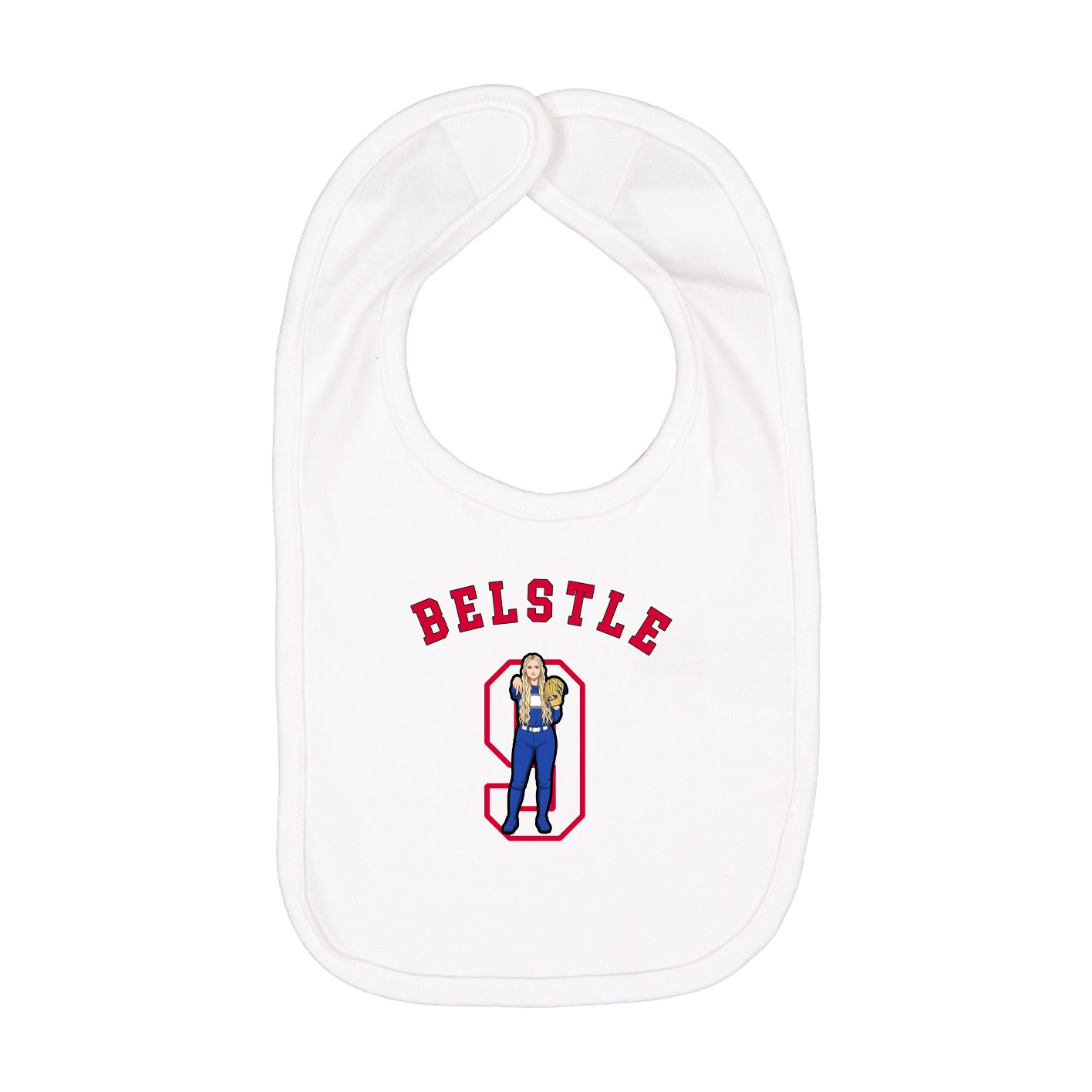 Infant Bib — Shirsey Arch in White