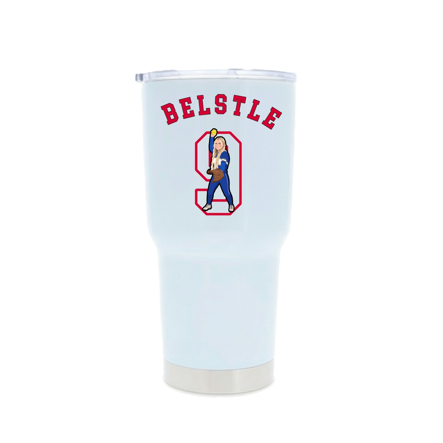 30oz Stainless Steel Tumbler — Shirsey Arch in White