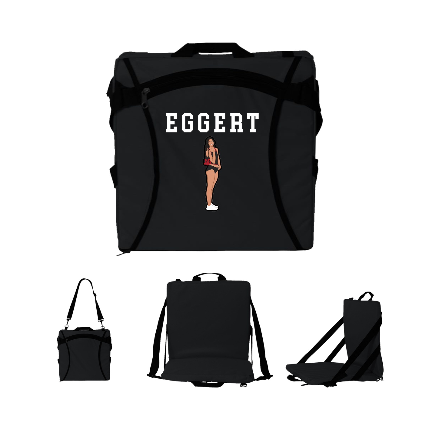 Folding Stadium Seat — Shirsey in Black