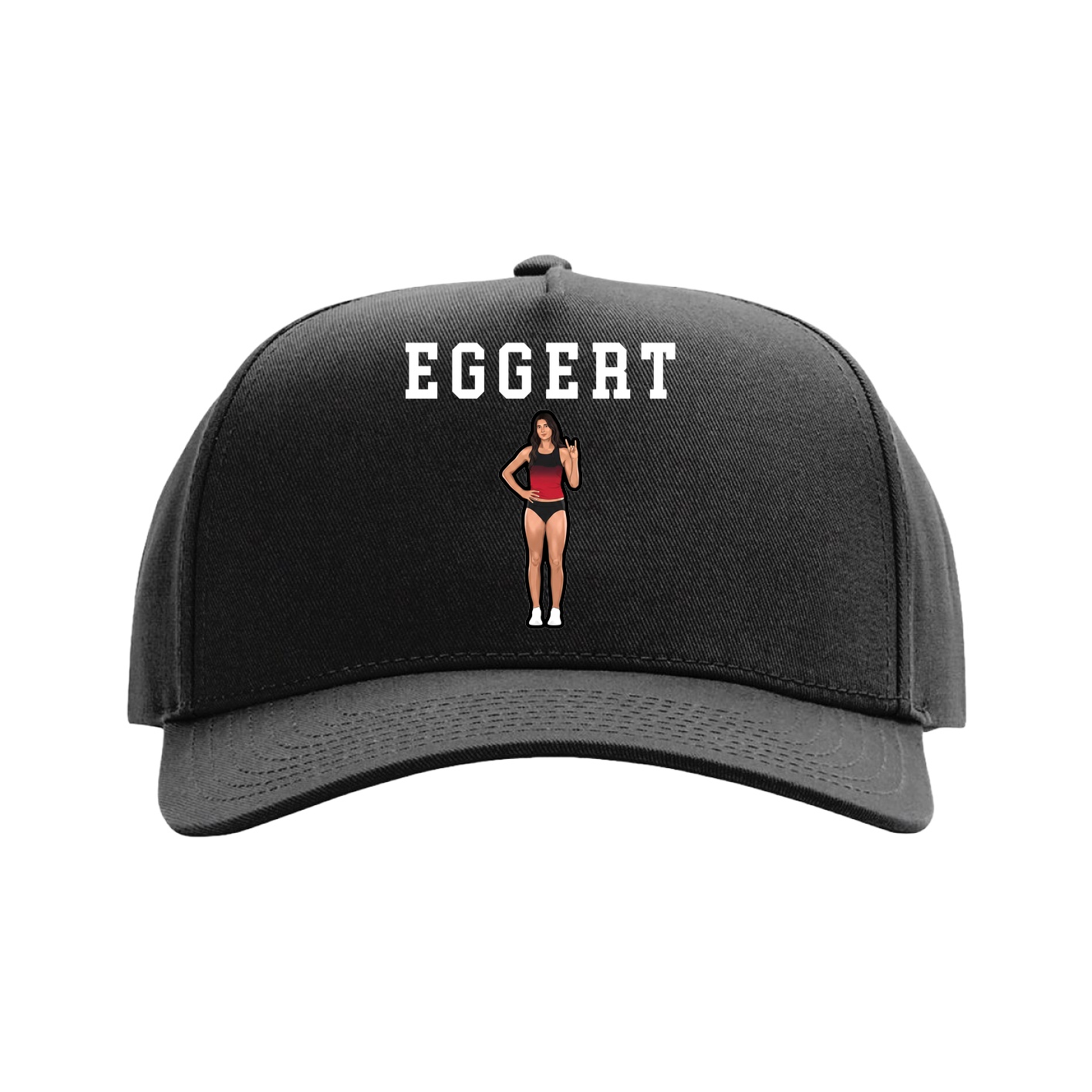 Full Fabric Five-Panel Champ Cap — Shirsey in Black