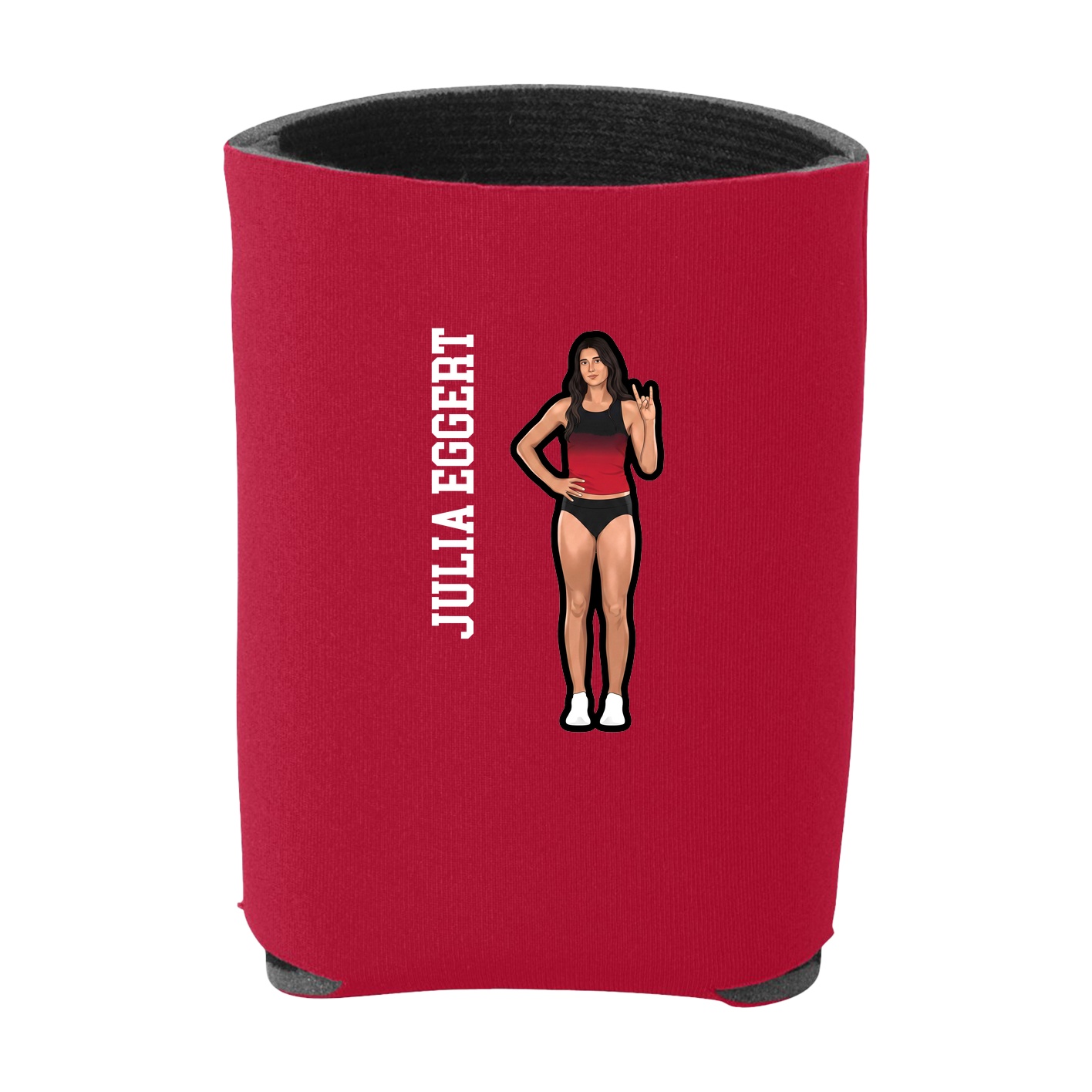 Can Holder — Name Vertical in Red