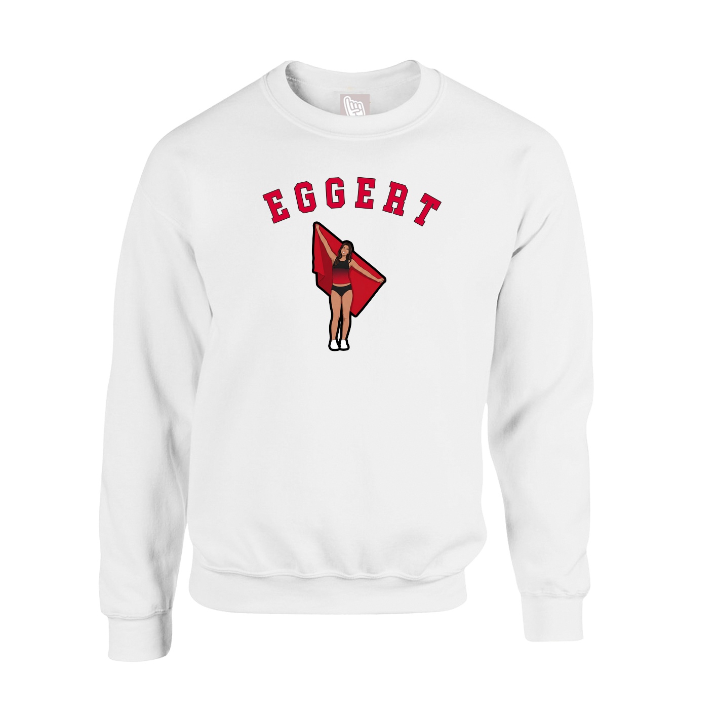 Fleece Crew — Shirsey Arch in White