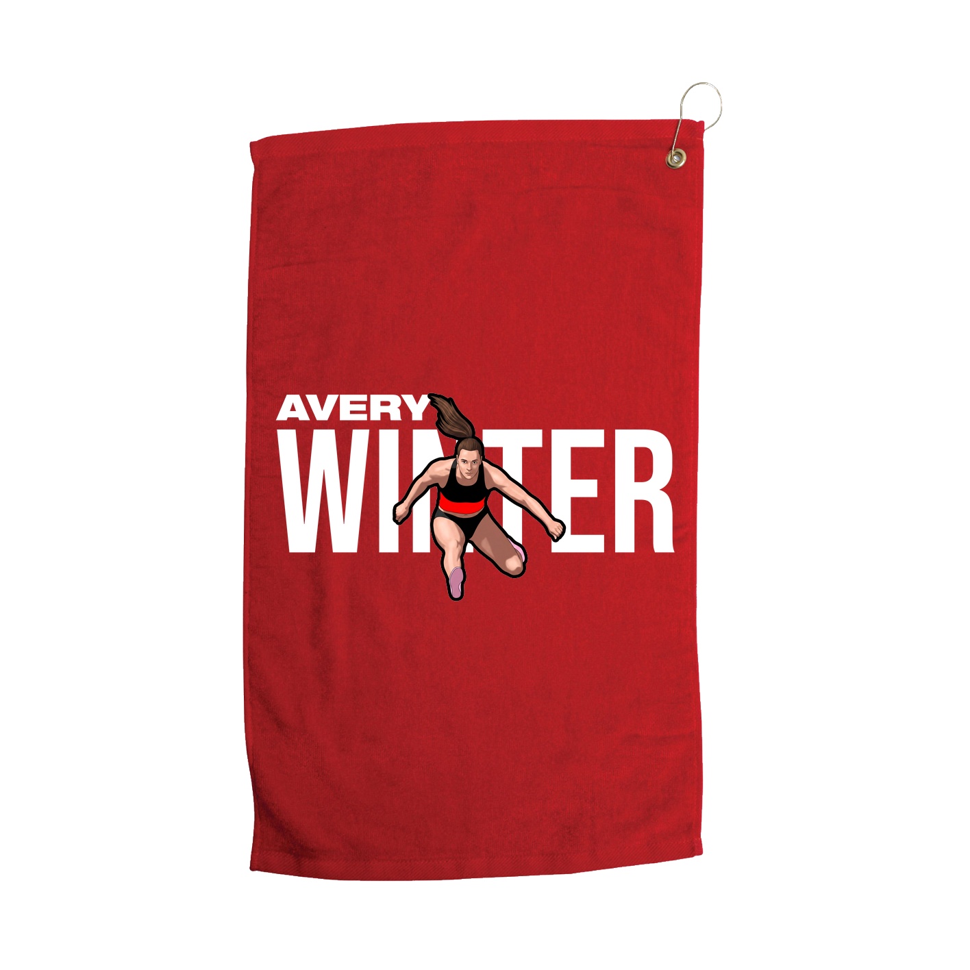 Golf Towel — Player Name in Red